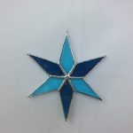 6er Stern türkis-blau